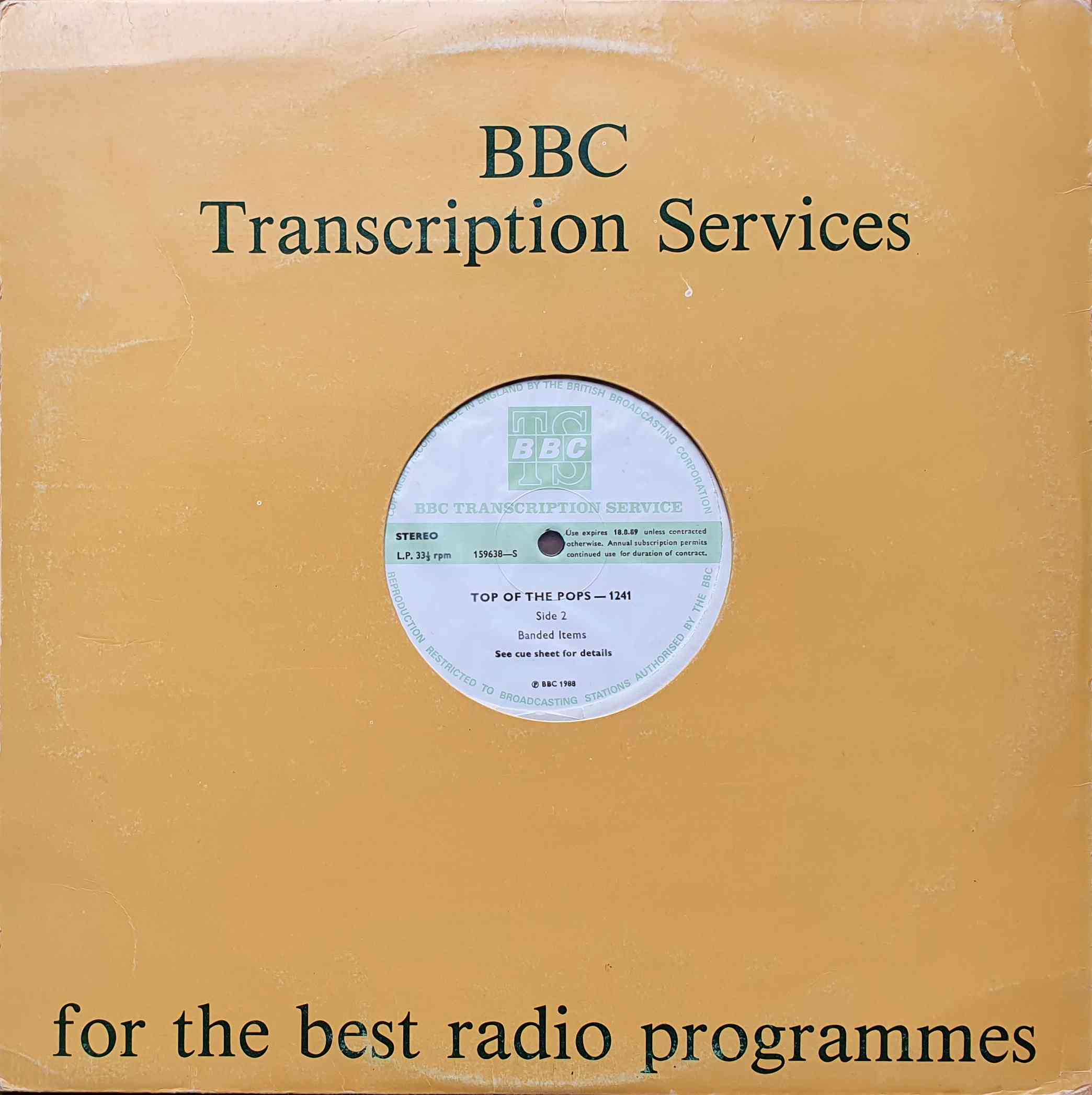 Picture of 159637 - S Top of the pops - 1241 by artist Various from the BBC records and Tapes library